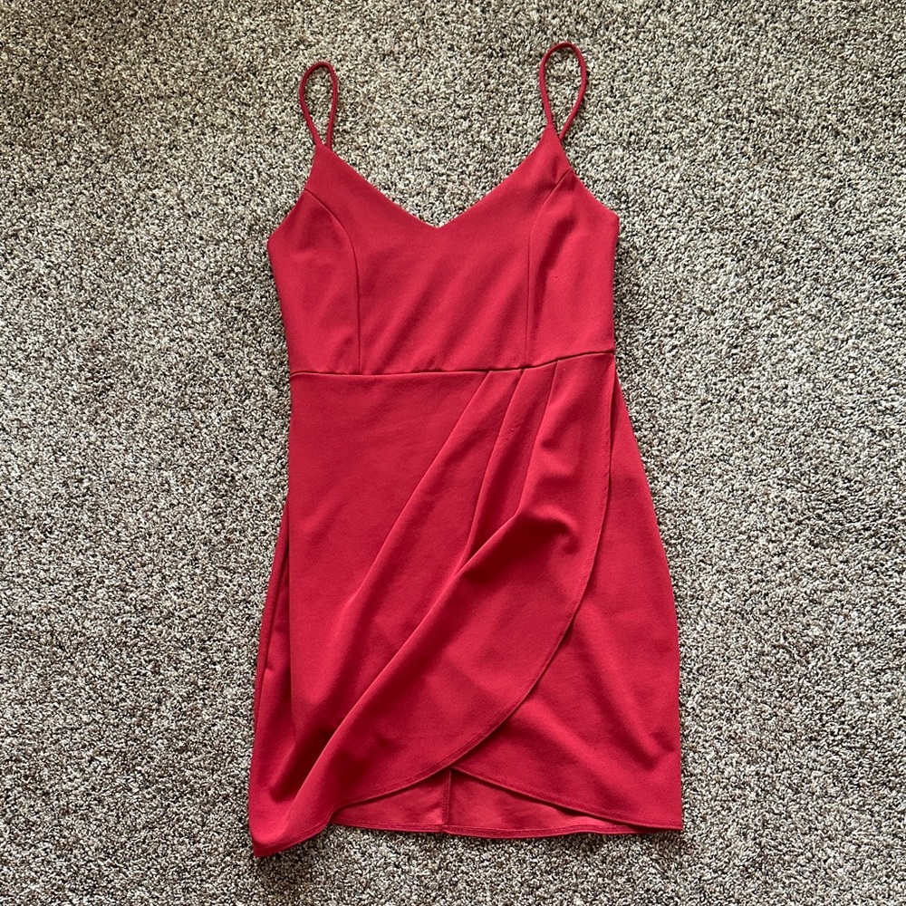 Lulu's Red Spaghetti-Strap Mini Dress